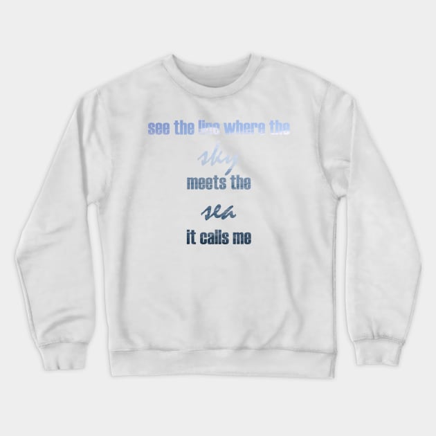 sky and sea Crewneck Sweatshirt by cahacc